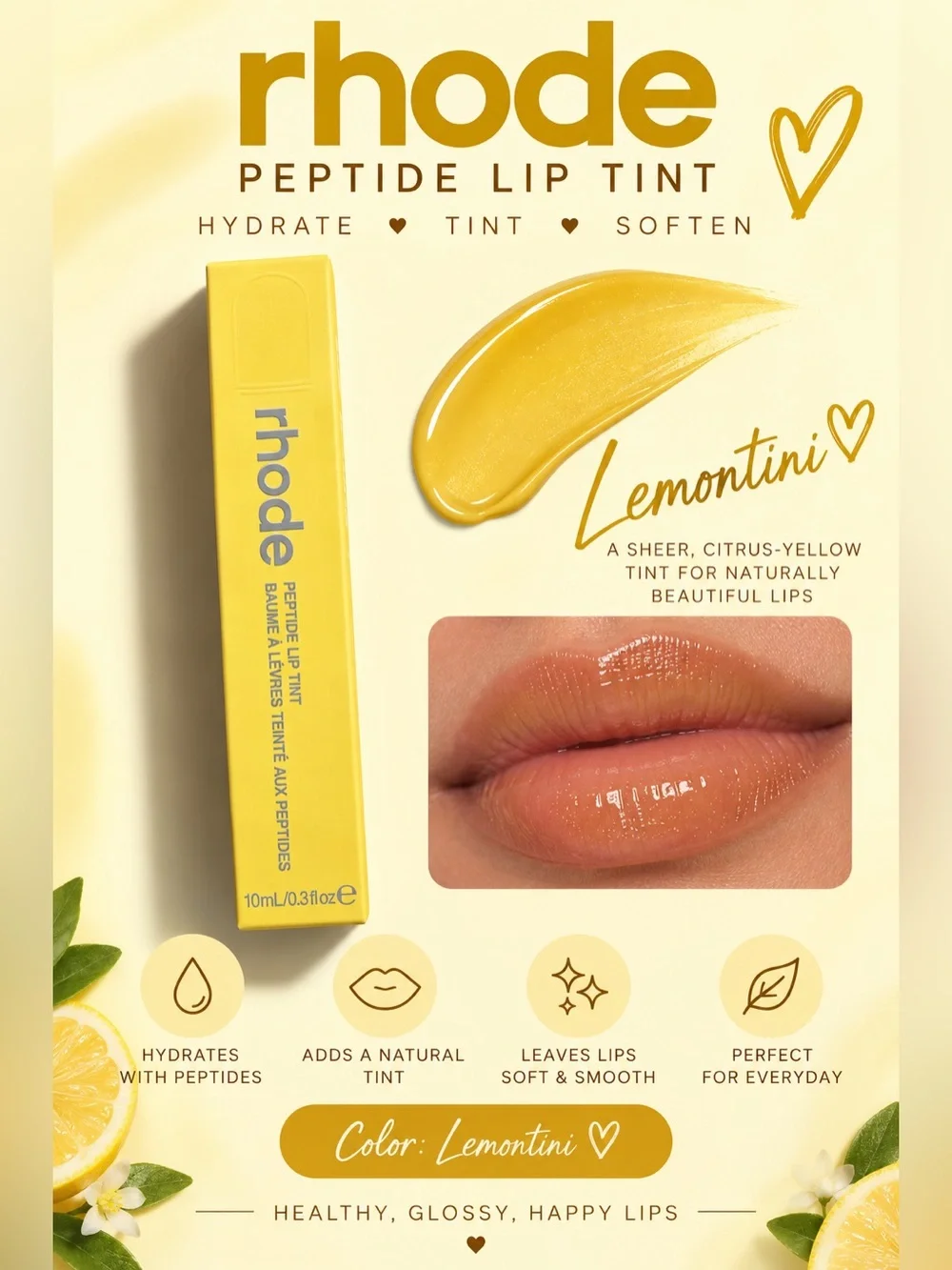RHODE Peptide Lip Tint — Lemontini Gloss